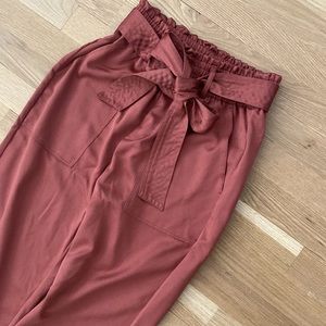 A+F satin joggers